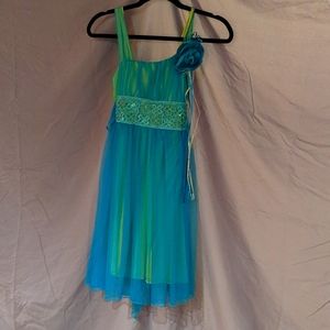 Vintage Aquarium Asymmetrical Necklace Young Miss Size 12 My Michelle